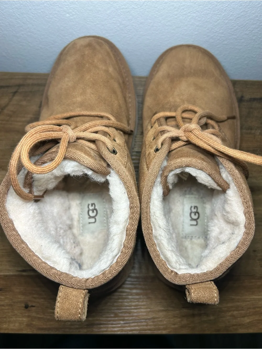 Women’s Suede Lace-Up Winter Chukka Boots in Tan